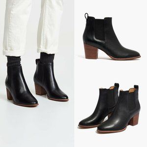 Madewell The Regan Leather Boot Black Size 7